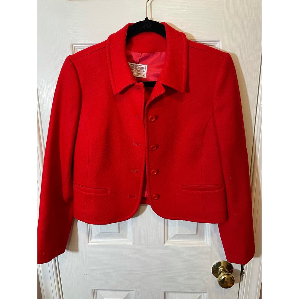 Pendleton Red Wool Blazer Jacket